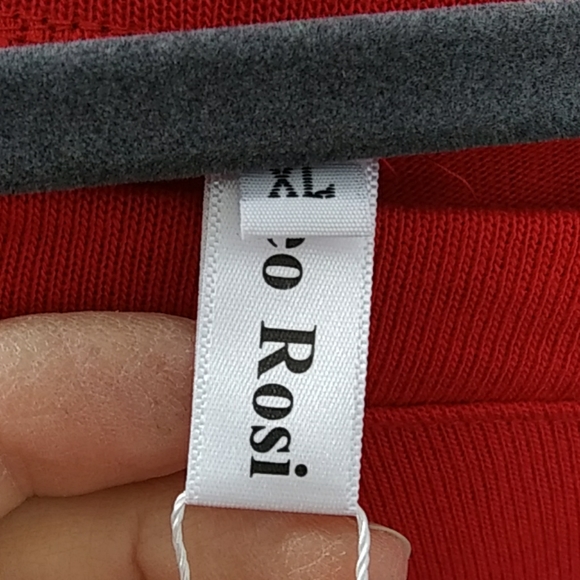 Cherry Red Kendra Cold Shoulder Top - Picture 5 of 7